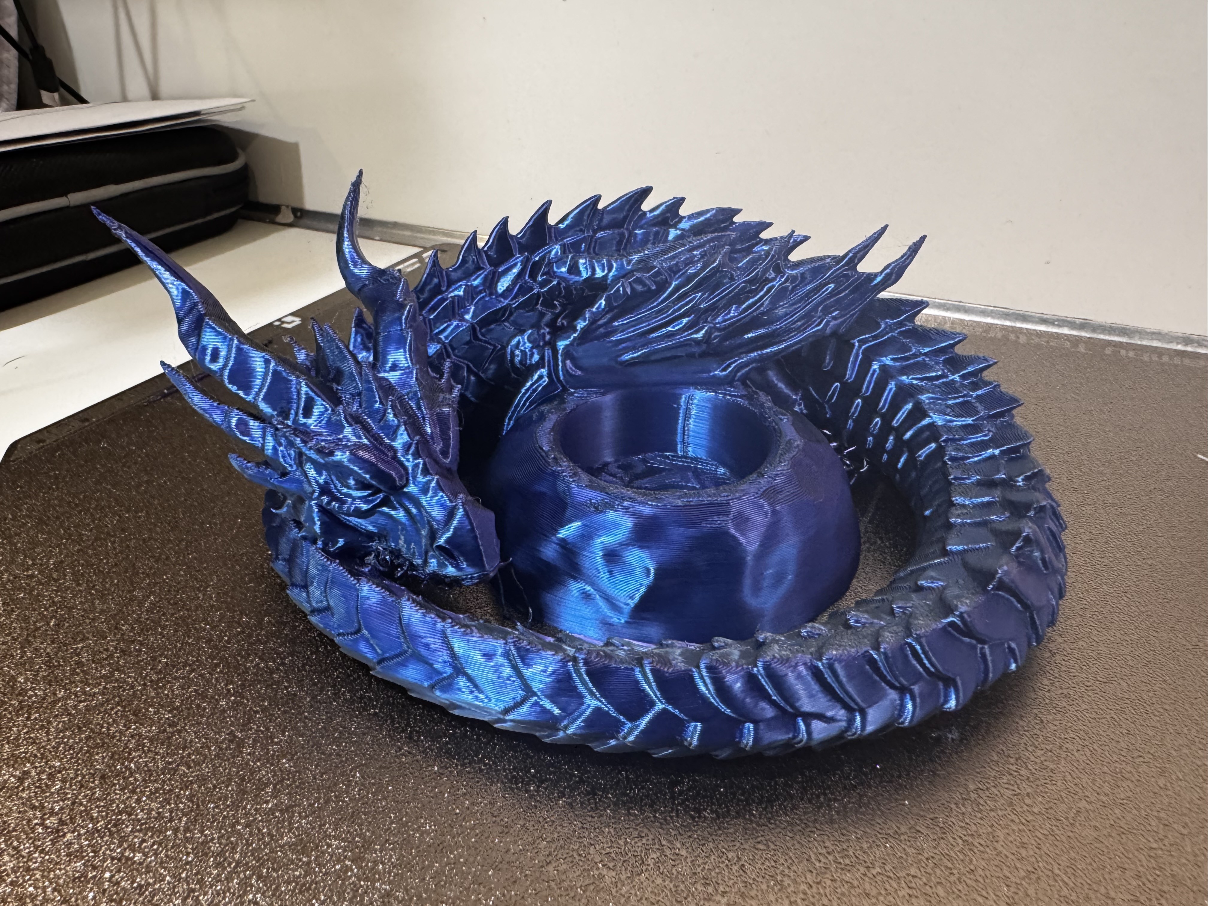 3D printed dragon candle holder