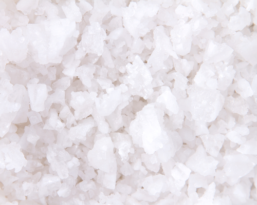 Salt crystals in the sauna